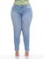 Calça Cigarrete Jeans 6030 Básica Clara Tecido Premium Macio com Elastano Strech Lycra Levanta Bumbum Chapa Barriga Cintura Alta Plus Size Fact - Fact Jeans