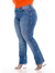 Calça Reta Feminina Jeans 6033 Plus Size Cintura Alta Chapa Barriga Com Elastano Plus Size - loja online