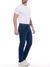 Calça Masculina Tradicional Jeans Lavagem Estonada Com Elastano Bolsos Funcionais - comprar online