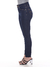 Imagem do Calça Skinny Jeans Feminina Cintura Média Levanta Bumbum Lavagem Escura Com Elastano