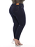 Calça Cigarrete Jeans Feminina Cintura Alta Lavagem Escura Levanta Bumbum Chapa Barriga Com Elastano - comprar online