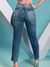 Calça Mom Jeans Tecido 100% Algodão Modelagem Solta Confortável Comfy Jeans Cintura Alta 5454 - loja online