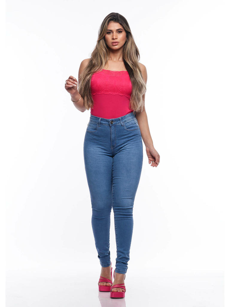 Calça jeans best sale feminina cos medio