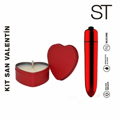 KIT SAN VALENTÍN - BULLET ESTIMULADORA + SCENTED CANDLE (vela) AROMÁTICA (A PILAS)