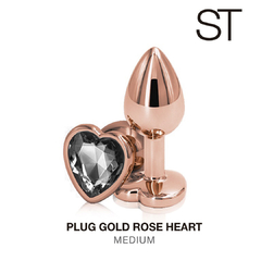 PLUG GOLD ROSE HEART - comprar online