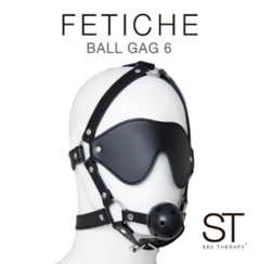 BALL BAG 6 FETICHE - ANTIFAZ Y MORDAZA CON CORREAS -