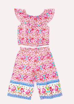 Conjunto Infantil Menina Pantacourt Sereia Alphabeto - comprar online