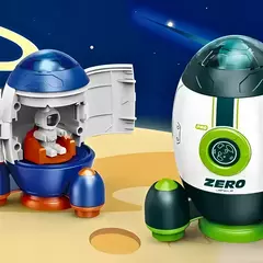 Brinquedo Foguete Espacial Infantil com Astronauta - Suricatto Store