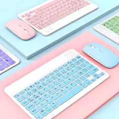 Teclado Sem Fio Bluetooth Recarregável Com Mouse - Suricatto Store