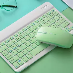 Teclado Sem Fio Bluetooth Recarregável Com Mouse - comprar online