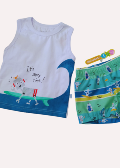 Conjunto Infantil Menino "Surf Time" Alphabeto - loja online