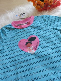 Blusa UV Infantil Menina "I Love Cat" Alphabeto - suricattomodainfantil