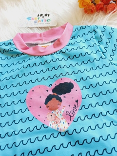 Blusa UV Infantil Menina "I Love Cat" Alphabeto - comprar online