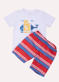 Conjunto Infantil Menino Aventuras no Ar Alphabeto - comprar online