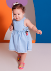 Vestido Infantil Bebê com Calcinha - Florzinha Folhinha