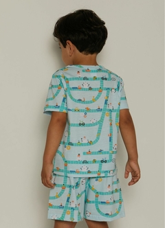 Pijama Infantil Menino Carrinhos e Aventuras Alphabeto - comprar online