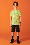Camiseta Teen Menino Verde Neon Johnny Fox