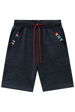 Bermuda Teen Menino Preta Johnny Fox - comprar online