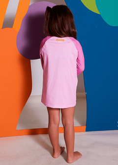 Blusa UV Infantil Menina "Sereia Arco-íris" Alphabeto na internet