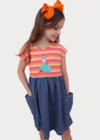 Vestido Infantil Menina Colore Alphabeto