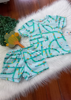 Pijama Infantil Menino Carrinhos e Aventuras Alphabeto - loja online