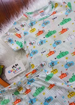 Pijama Infantil Menino Submarinos Alphabeto - loja online