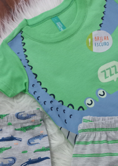 Pijama Infantil Menino Brilha no Escuro Jacaré Malwee - comprar online