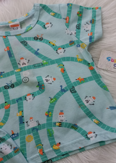 Pijama Infantil Menino Carrinhos e Aventuras Alphabeto