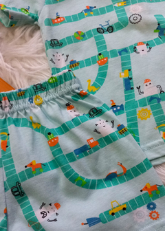 Pijama Infantil Menino Carrinhos e Aventuras Alphabeto - comprar online