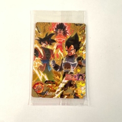 carta promocional sellada vegito ssj4 goku y vegeta