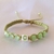 Pulseira de Cristais Verdes com Inicial - comprar online