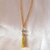 Colar de Tassel Amarelo com Ponto de Luz