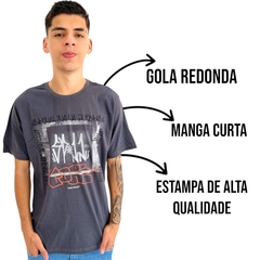 Imagem do Camiseta Masculina Manga Curta Gola Careca Estampada Basica