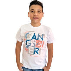 Camiseta Menino Juvenil Gola Redonda Estampada Gangster - loja online