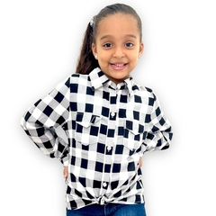 Camisa Xadrez Infantil Menina Manga Longa Festa Junina - ANJ MODAS