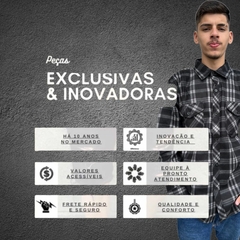 Camisa Flanelada Xadrez Masculina Manga Longa Lenhador