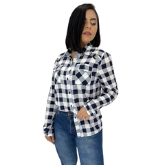 Camisa Xadrez Feminina Blusa Camiseta Manga Longa Junina - loja online