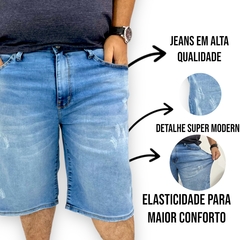 Bermuda Jeans Masculina Plus Size Grande Premium Gangster - ANJ MODAS