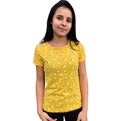 BLUSINHA FEMININA T-SHIRT MANGUINHA PREMIUM ABACAXI na internet