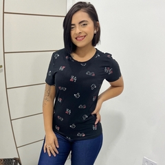 Blusinha Feminina T-shirt Love na internet