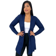 Cardigã Cardigan Feminino Aberto Casaquinho Longo Detalhado na internet