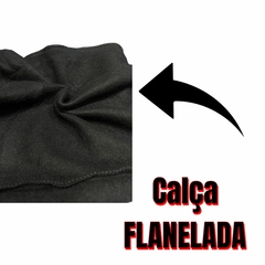 Calça Moletom Masculina Gangster Com Ziper Flanelada Bolso - loja online