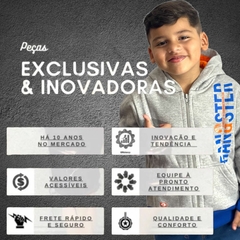 Blusa Infantil Moletom Com Capuz Inverno Flanelada Gangster - loja online