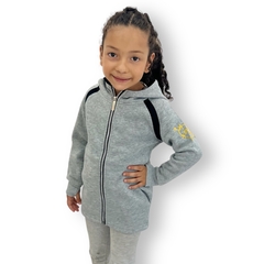 Blusa Casaco Moletom Infantil Menina Aberto Touca Ziper - comprar online