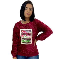 Blusa De Frio Feminina Aveludada Manga Longa Gola Careca - ANJ MODAS