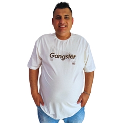 Camiseta Masculina Gangster Moda Plus Size Tamanho Grande - ANJ MODAS