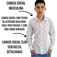 Camisa Masculina Social Casamento Festa Balada Trabalho - loja online