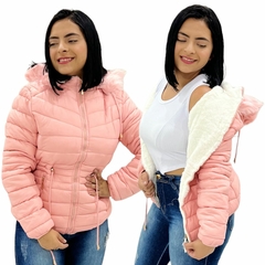 Casaco Feminina Jaqueta Dupla Face Veste Dois Lado Pelinho - comprar online