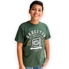 Camiseta Menino Juvenil Gola Careca Detalhada Original