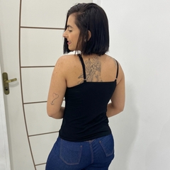 Regatinha Feminina Com Bojo Com Alcinha Detalhe Com Renda